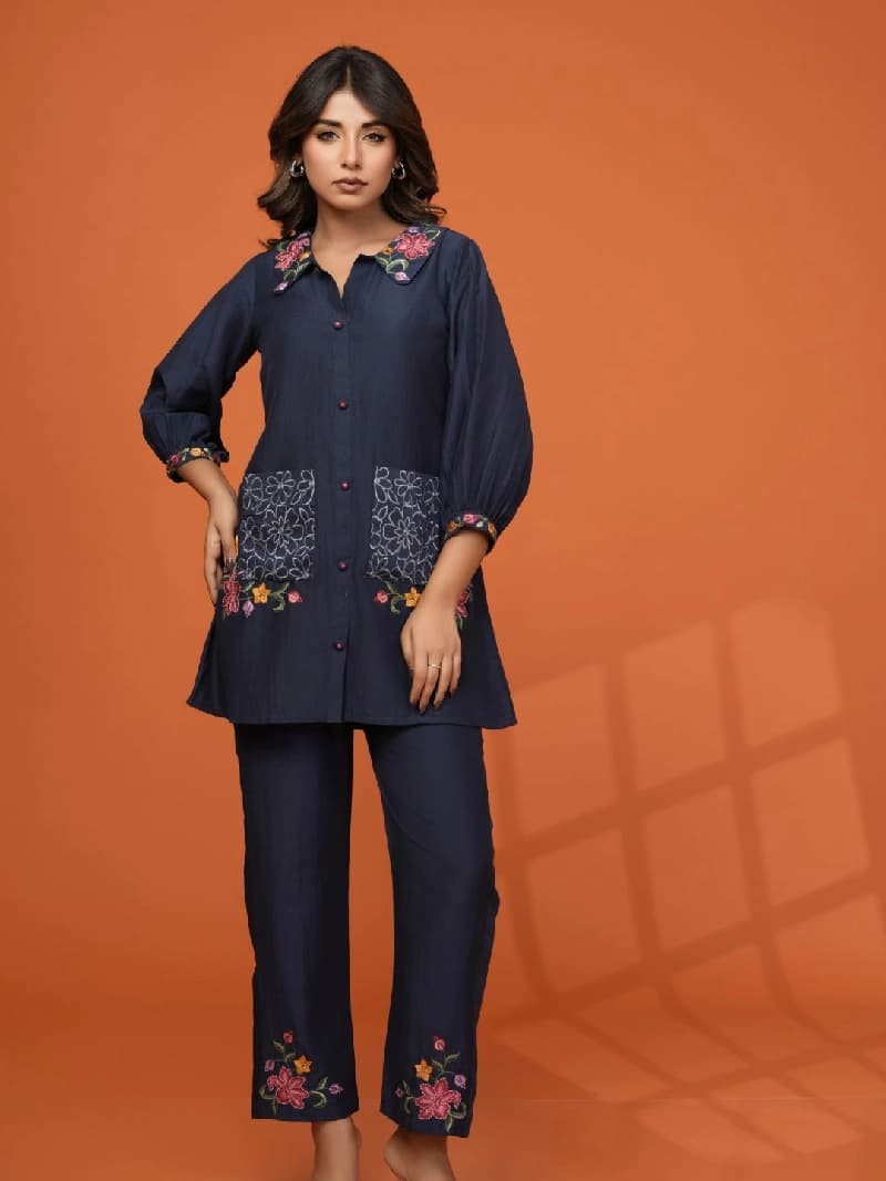 Women's Navy Casual Co-ords Set