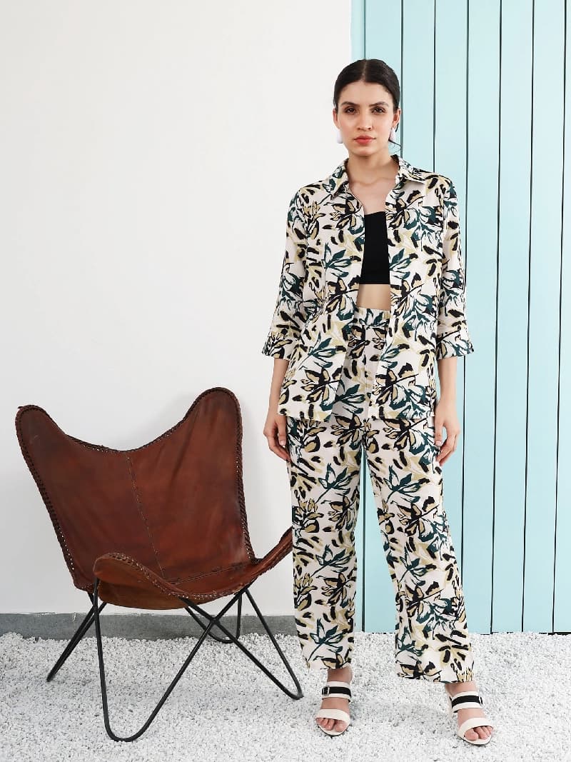 Women's Brown Casual Co-ords Set