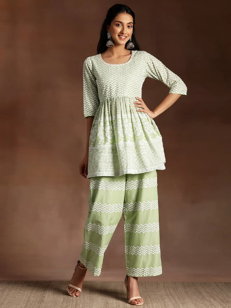 Women's Green Casual Co-ords Set