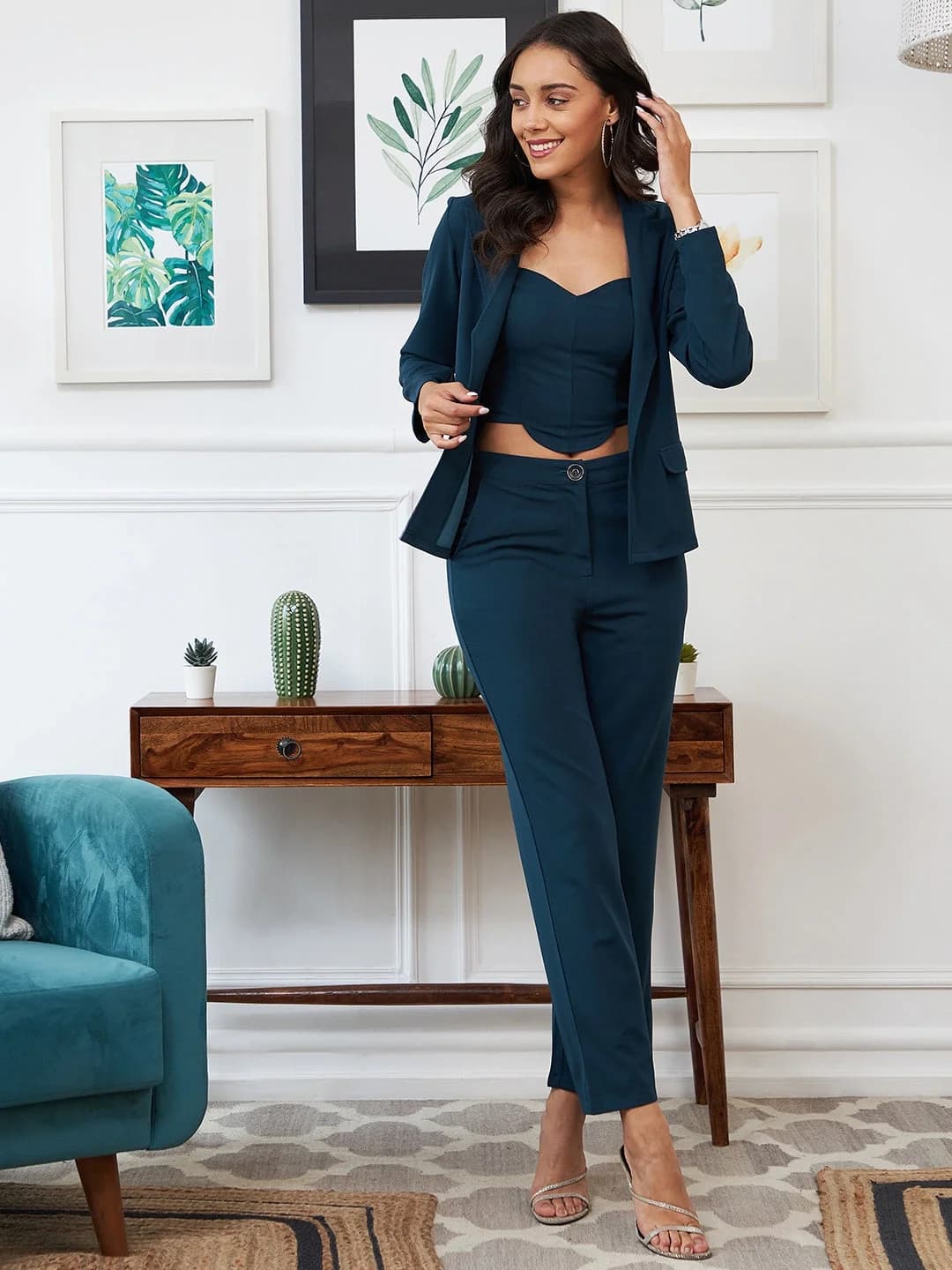 Women's Green Casual Co-ords Set