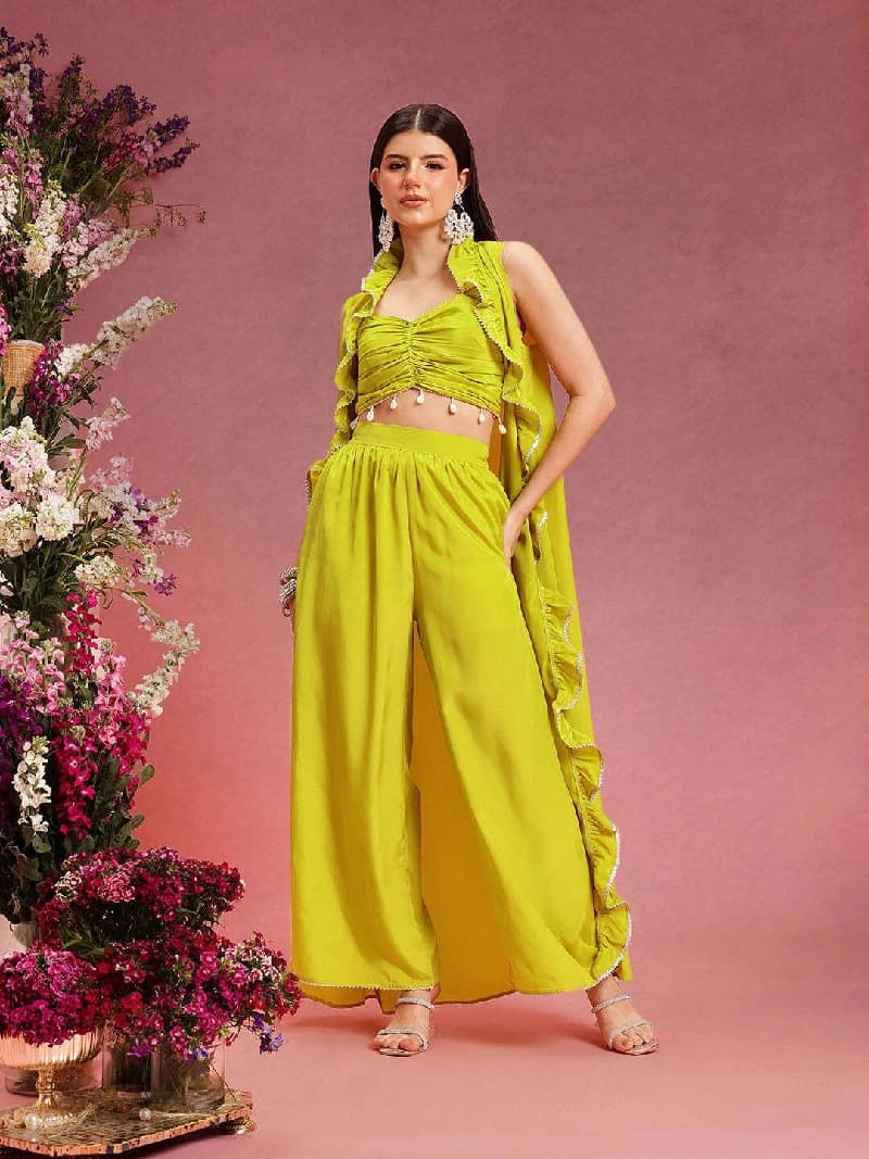 Women's Green Festive Co-ords Set