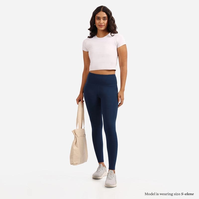 Women's Blue Sports Solid Legging