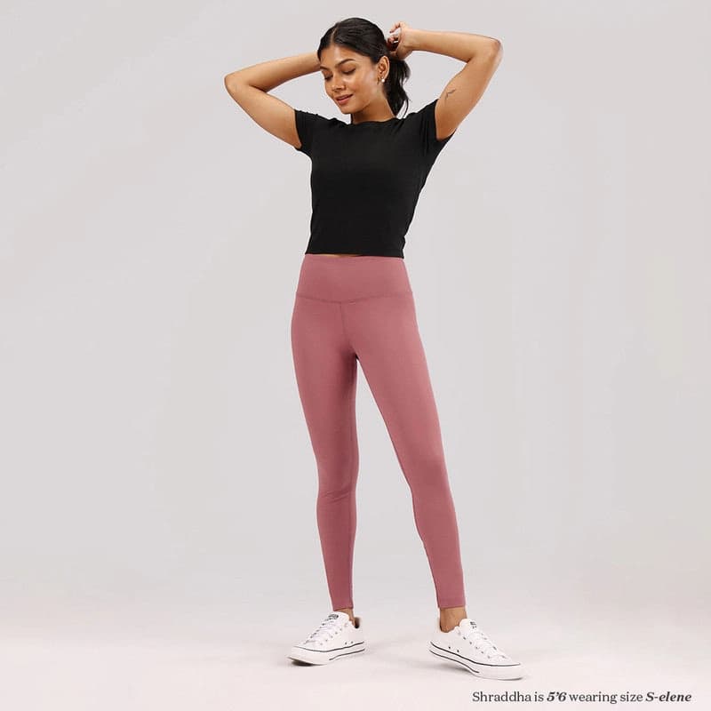 Women's Pink Sports Solid Legging