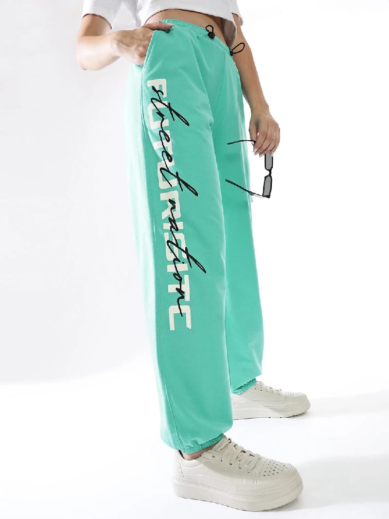 Women's Terry Turquoise Track Pant
