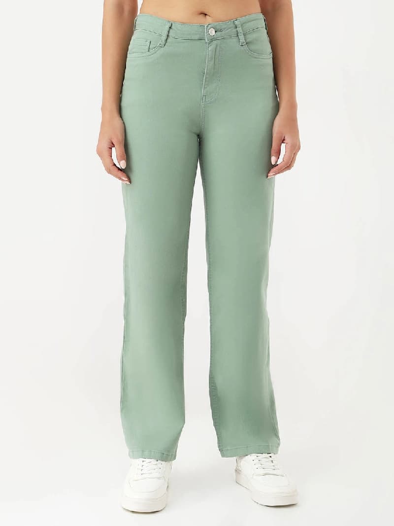 Women's Green Casual Jeans