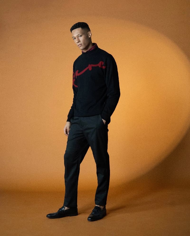 Men's Black Casual Solid Straight Fit Trouser