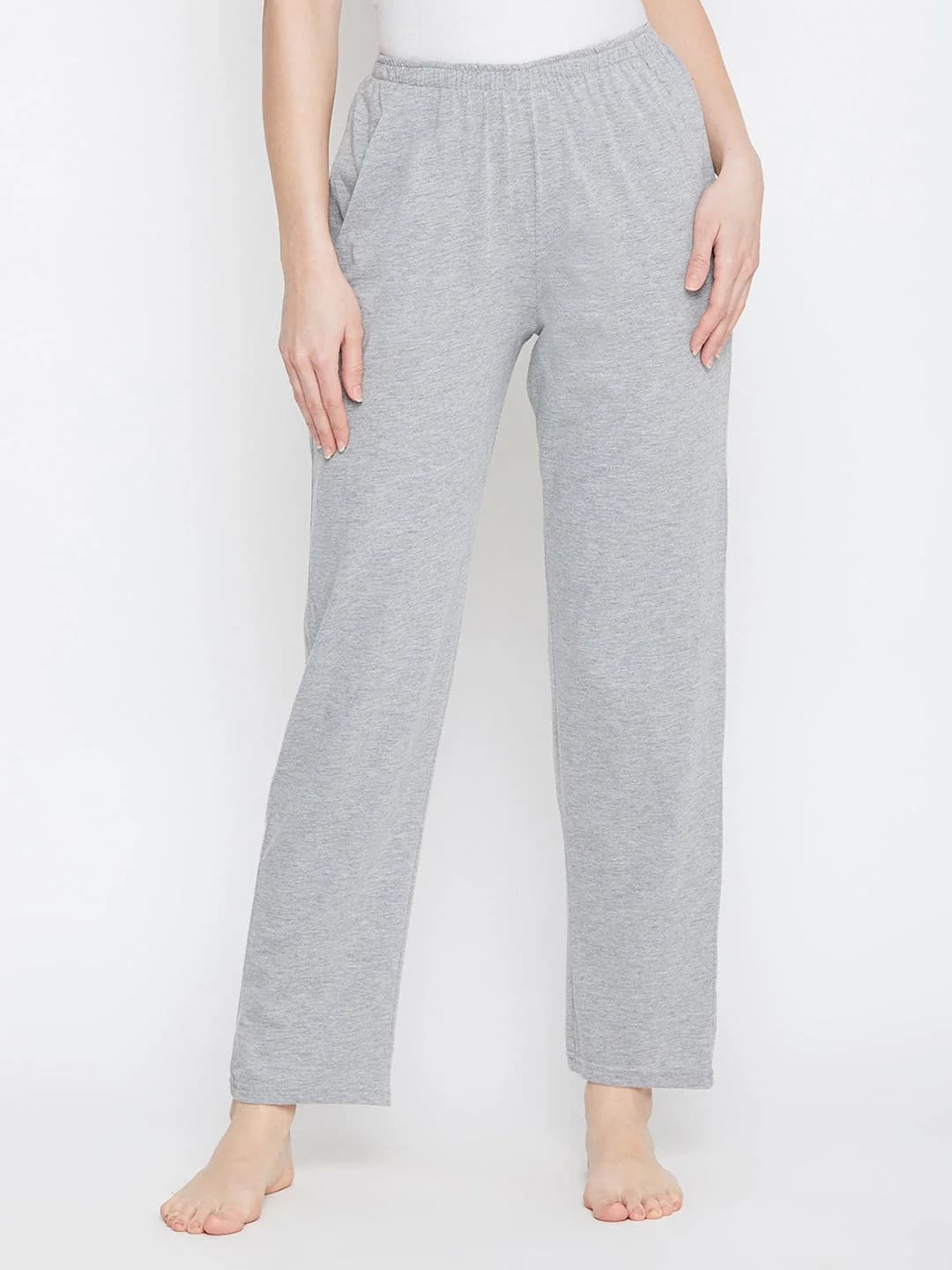 Women's Grey Casual Solid Pyjama