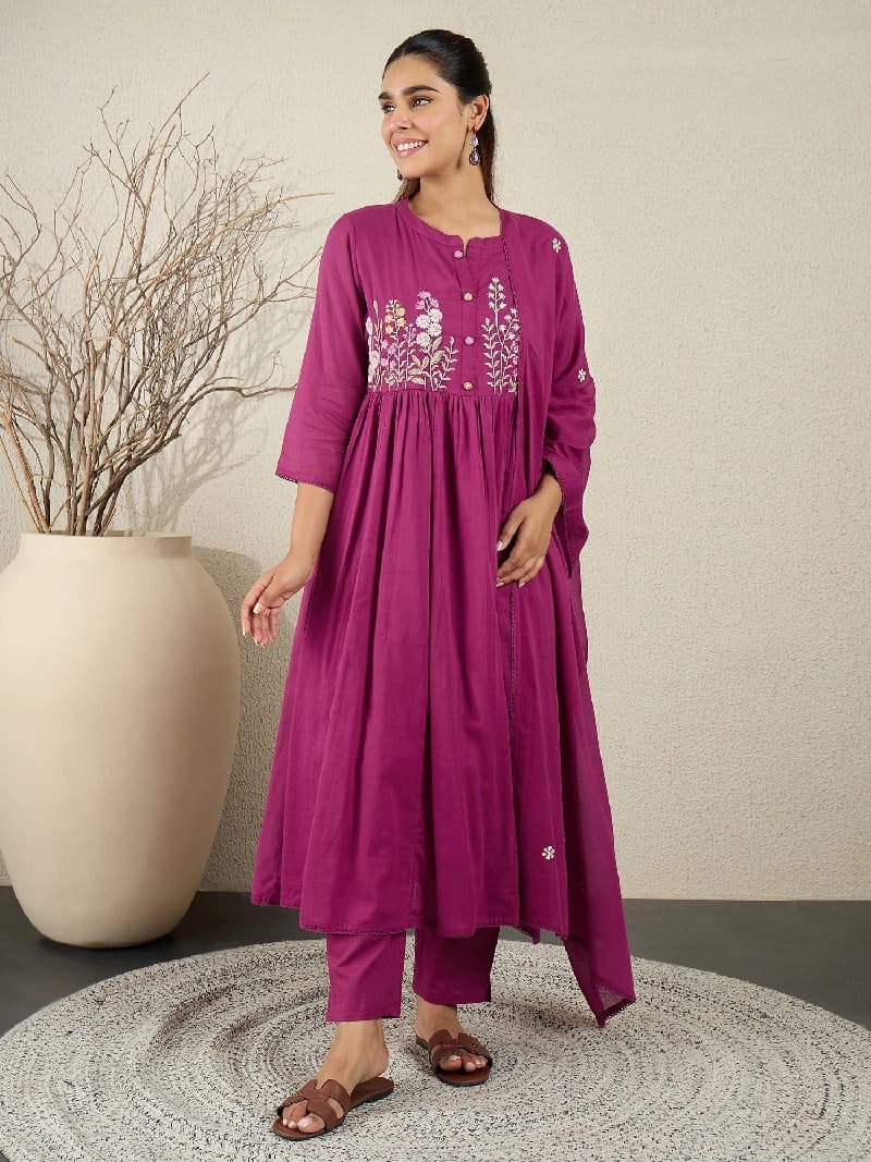 Women's Pink Festive Kurta Set