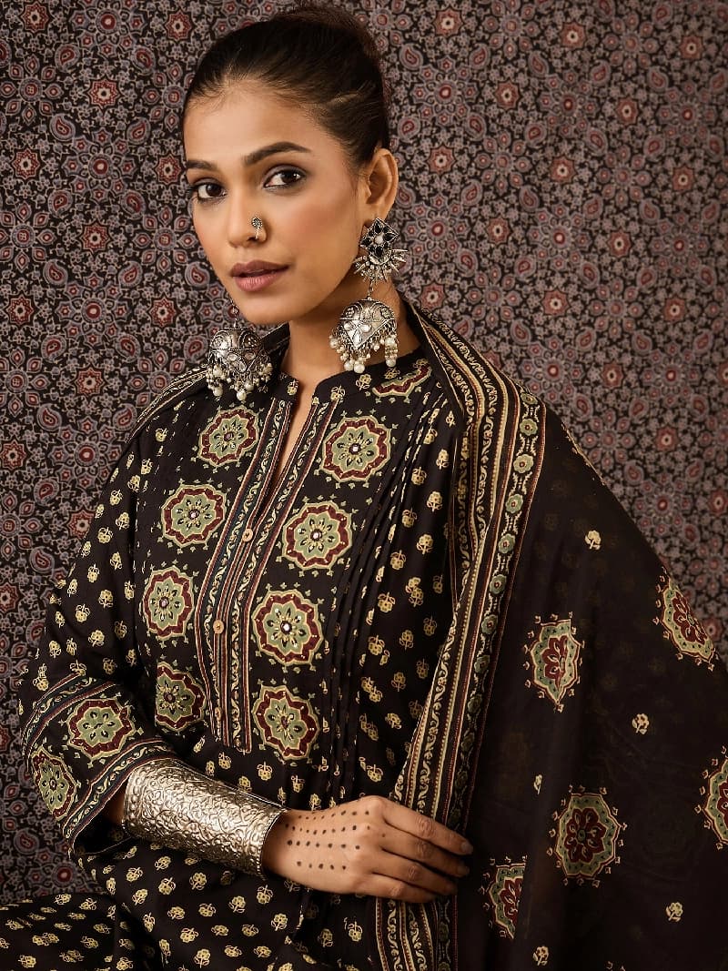 Women's Black Festive Kurta Set