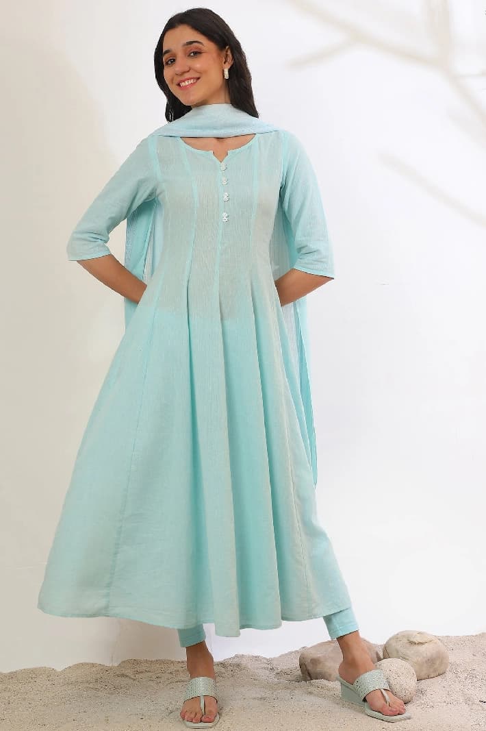 Women's Blue Festive Kurta Set