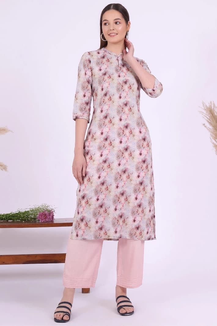 Women's Purple Casual Kurta Set