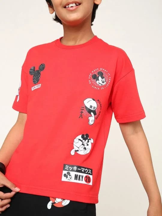 Boys Multicolor Casual Printed Regular Fit Half Sleeves Co-ord Set