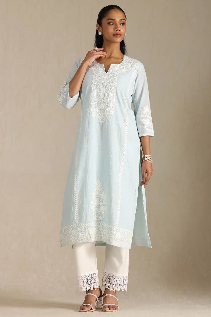 Women's Blue Festive Kurta Set