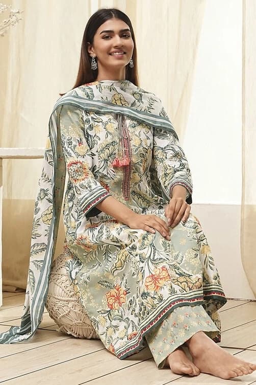 Women's Multicolor Festive Printed Kurta Set