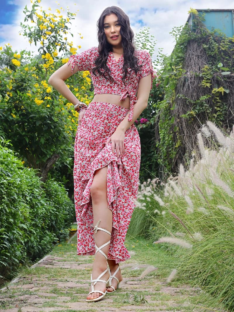 Women's Pink Casual Co-ords Set