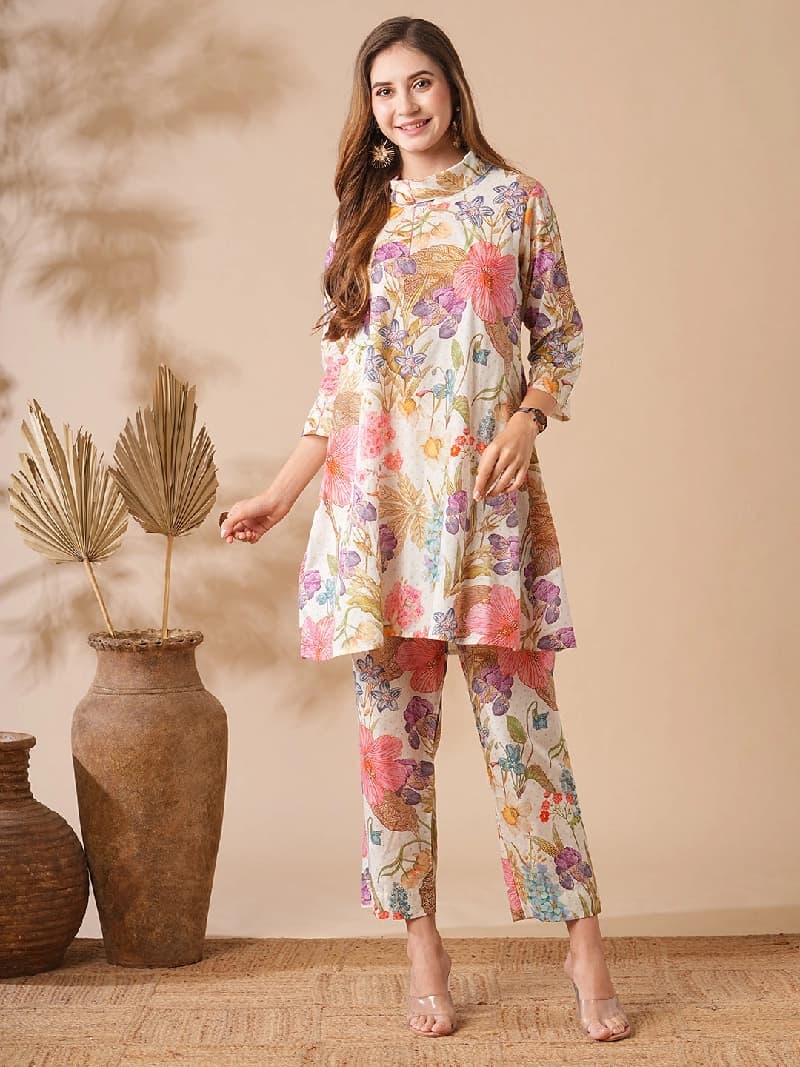 Women's Multicolor Party Co-ords Set