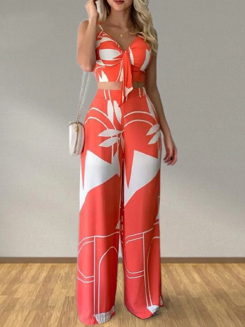 Women's Orange Casual Solid Co-ords Set