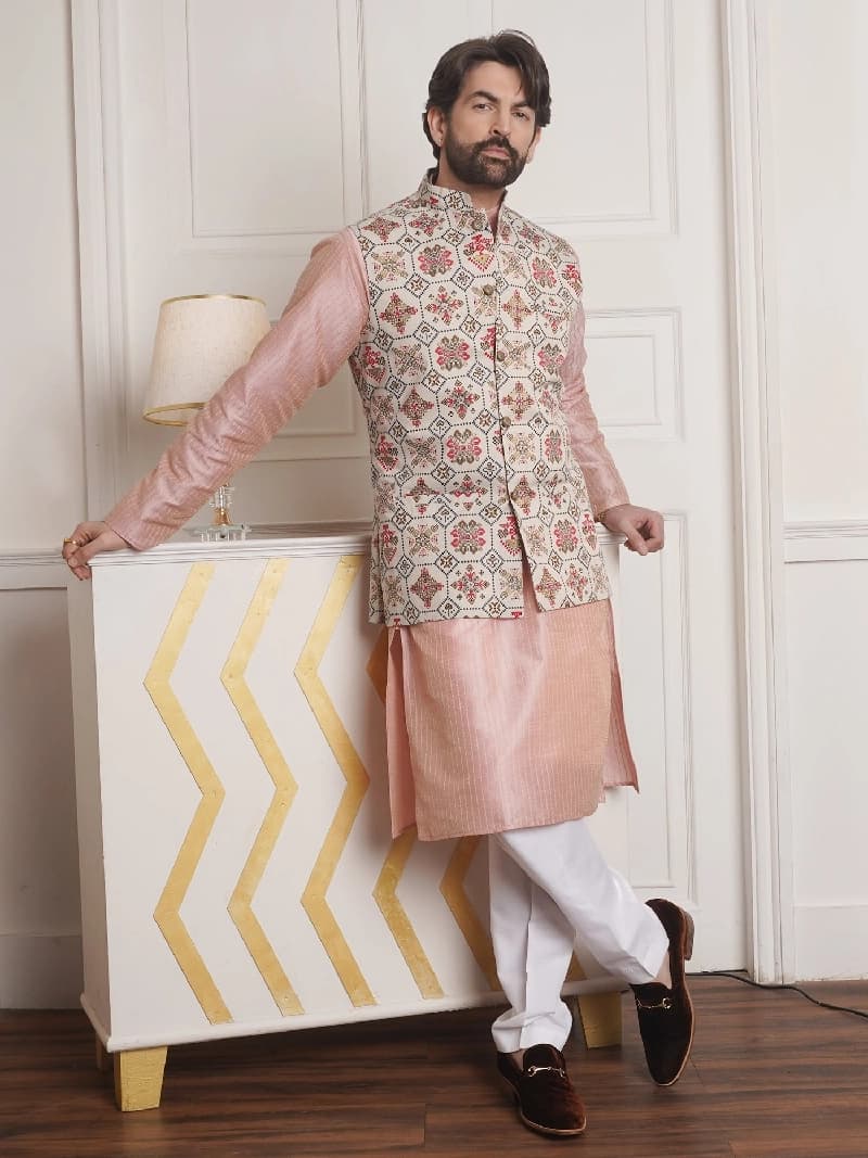 Men's Multicolor Festive Kurta Set