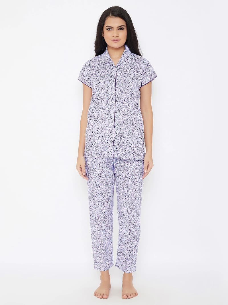 Women's Multicolor Casual Printed Night Suit