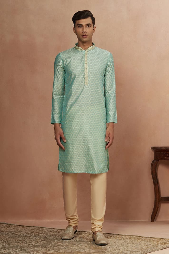 Men's Green Festive Kurta Set