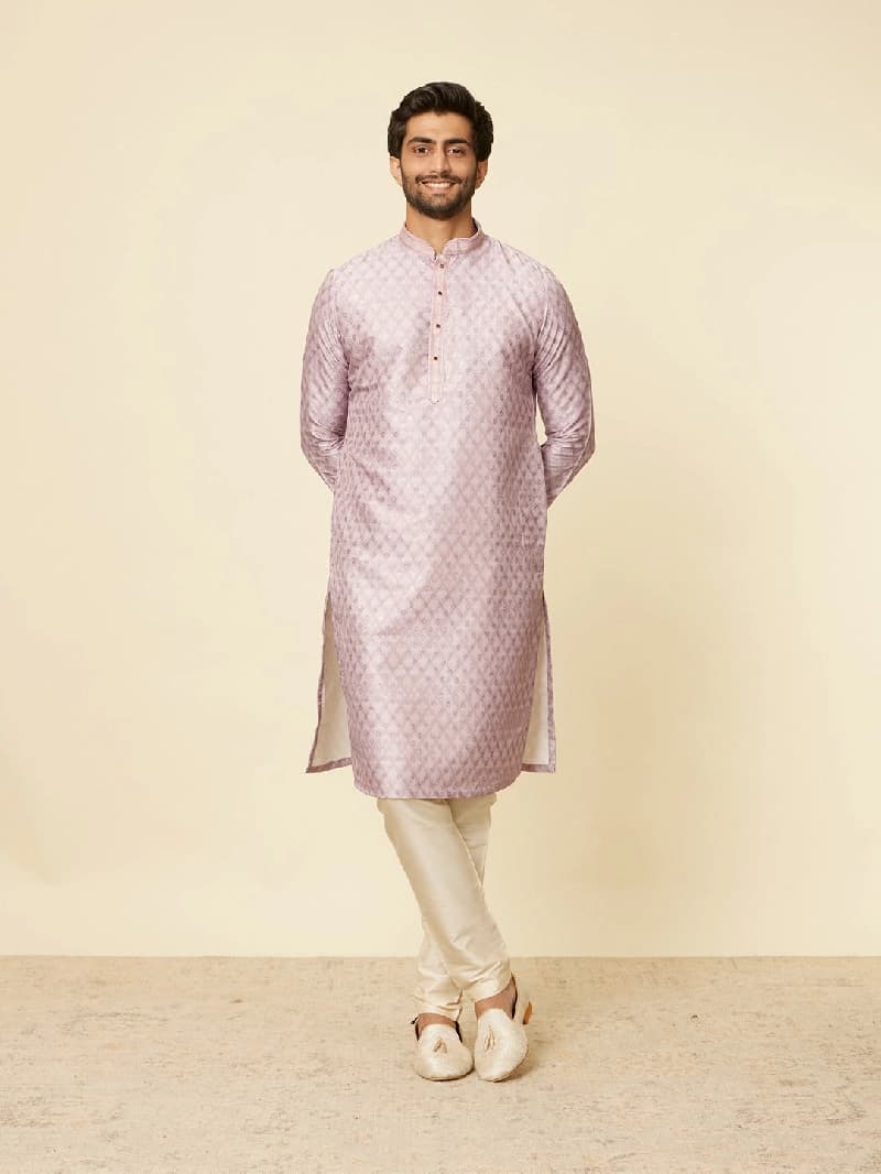 Men's Pink Festive Kurta Set