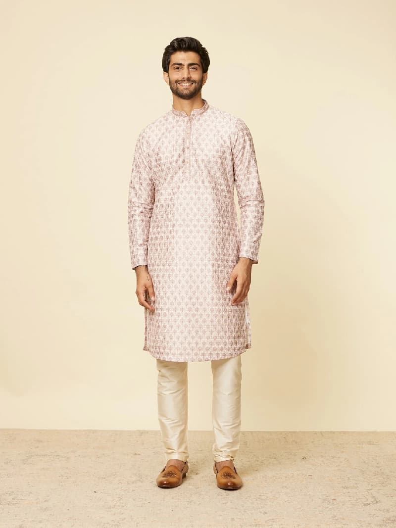 Men's Pink Festive Kurta Set