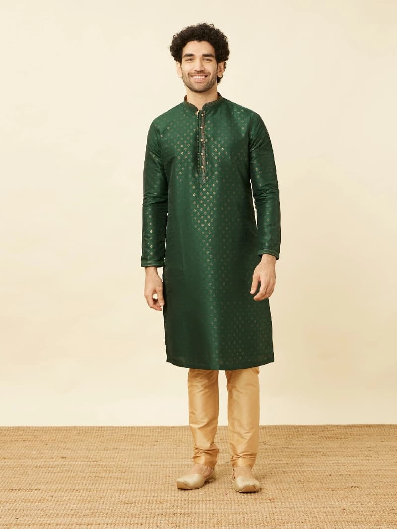 Men's Green Festive Kurta Set