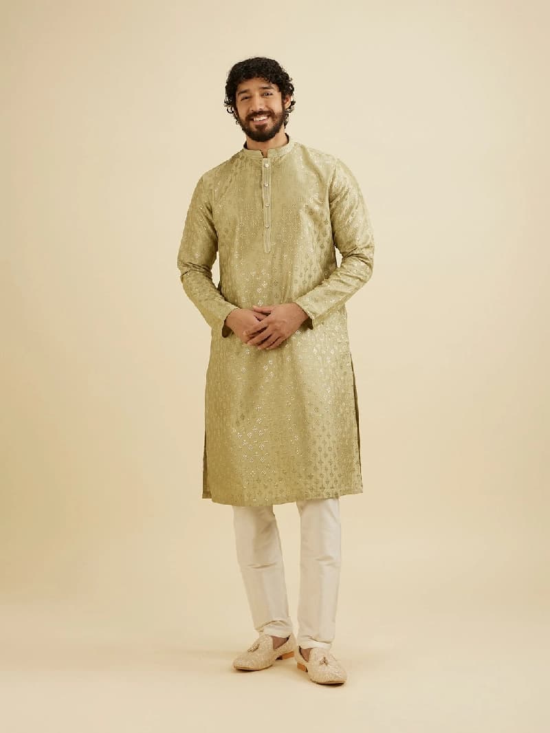 Men's Green Festive Kurta Set