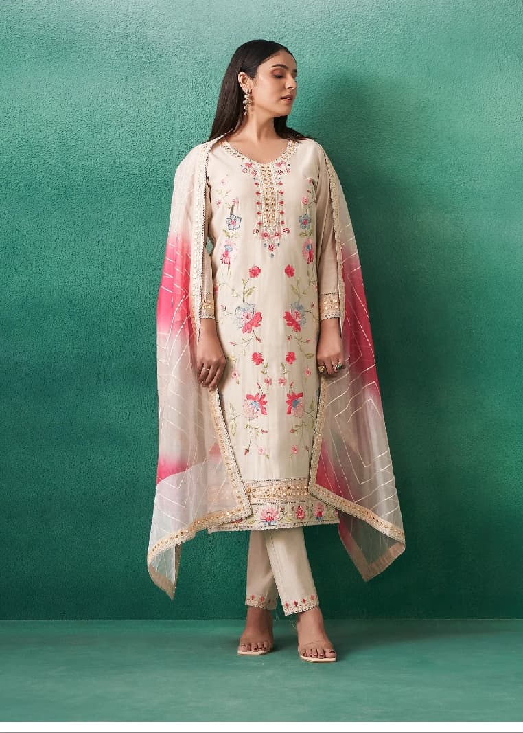 Women's Beige Casual Kurta Set