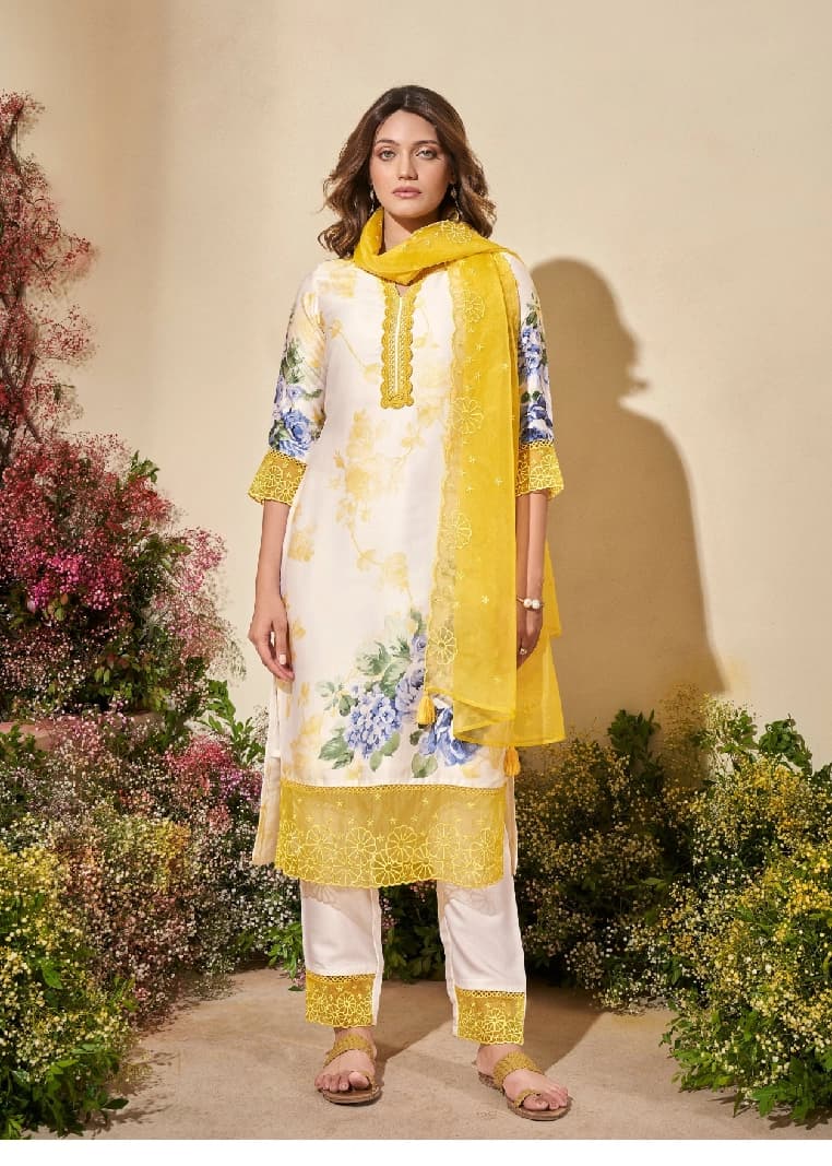Women's Yellow Casual Printed Kurta Set