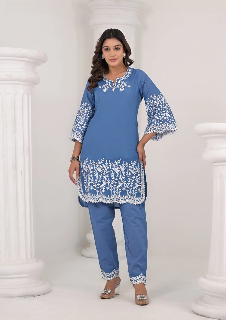 Women's Blue Formal Co-ords Set
