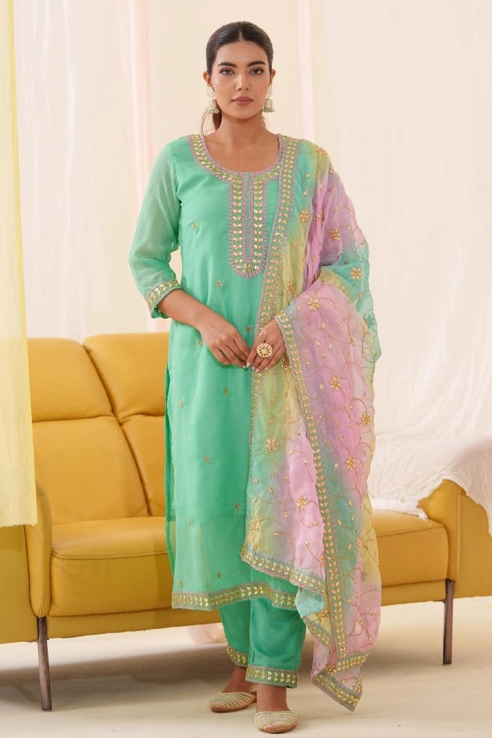 Women's Green Casual Kurta Set
