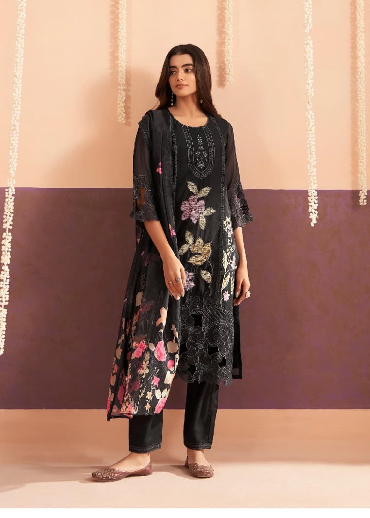 Women's Black Festive Kurta Set