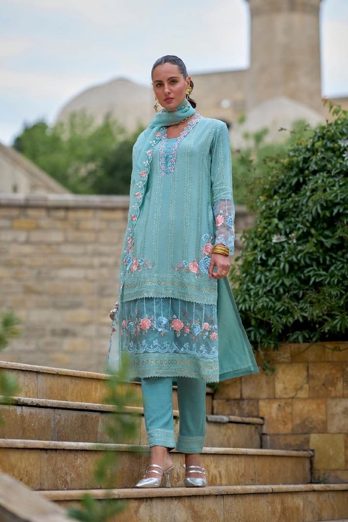 Women's Blue Casual Kurta Set