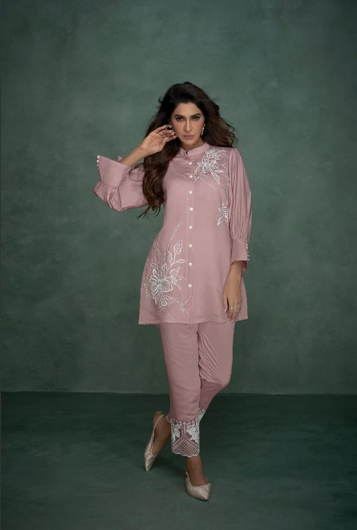 Women's Pink Formal Co-ords Set