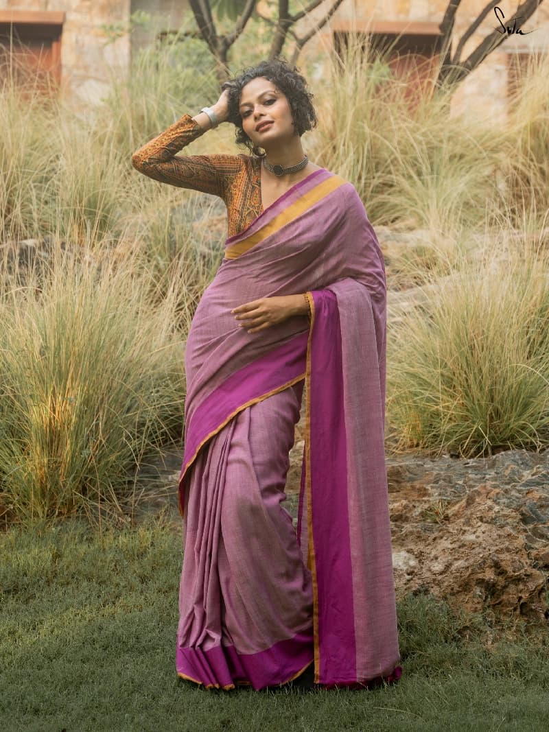 Women's Pink Casual Saree