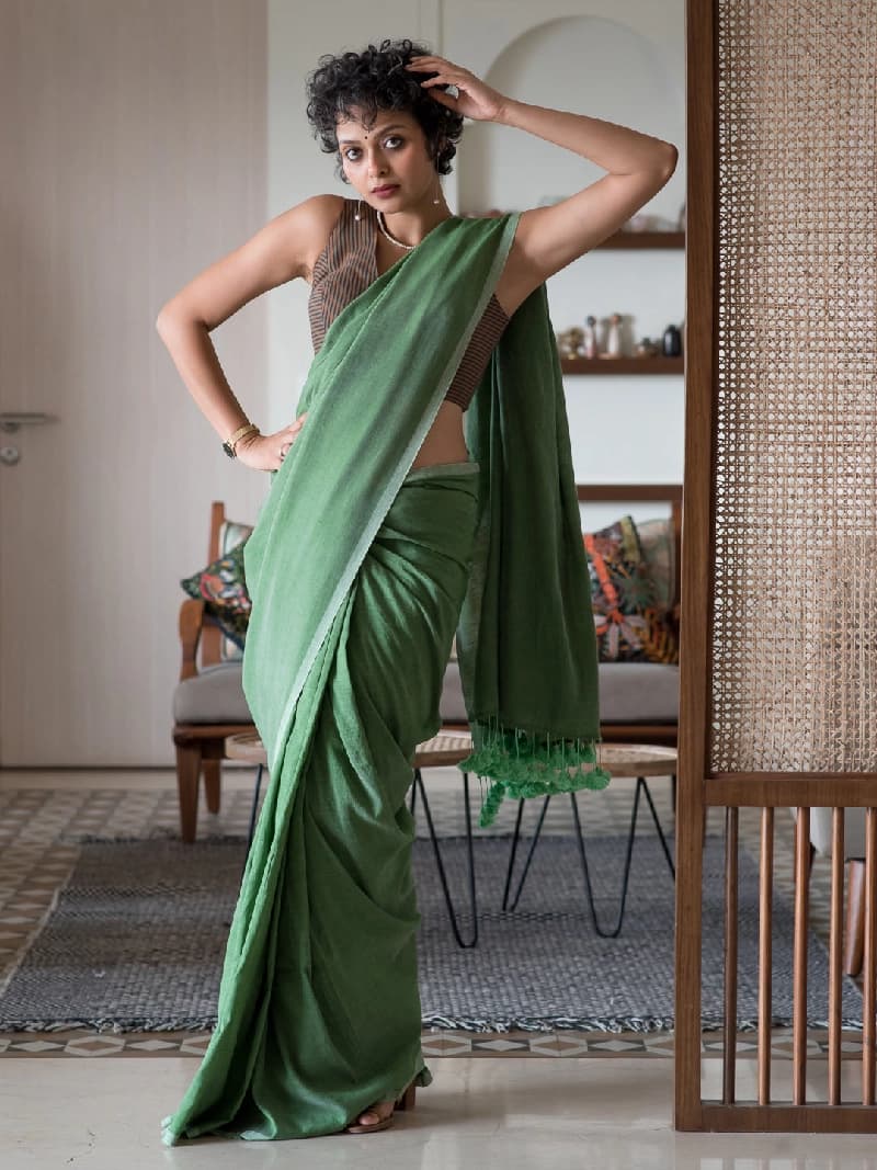 Women's Green Casual Saree