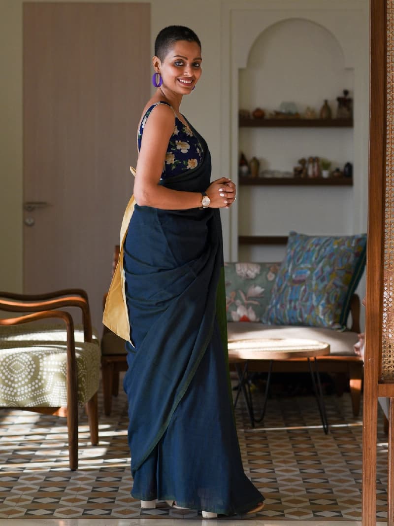 Women's Blue Casual Saree