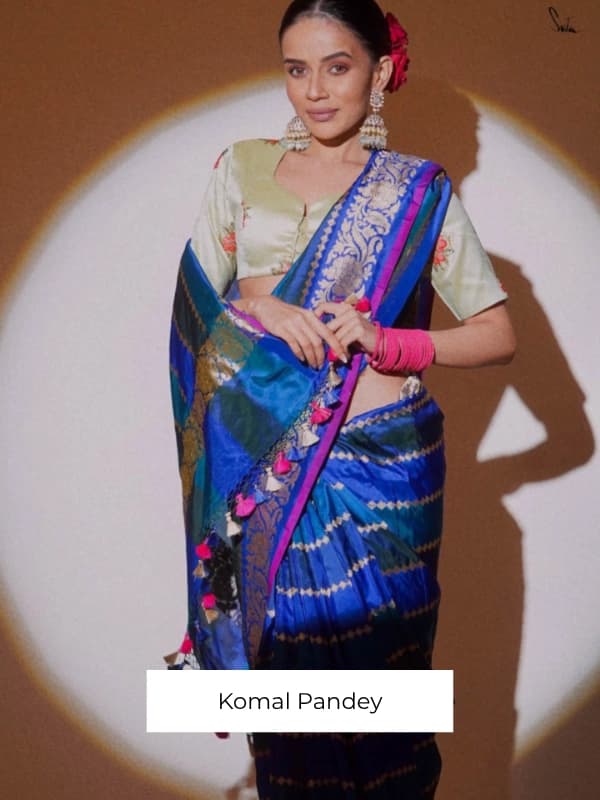 Women's Blue Festive Saree