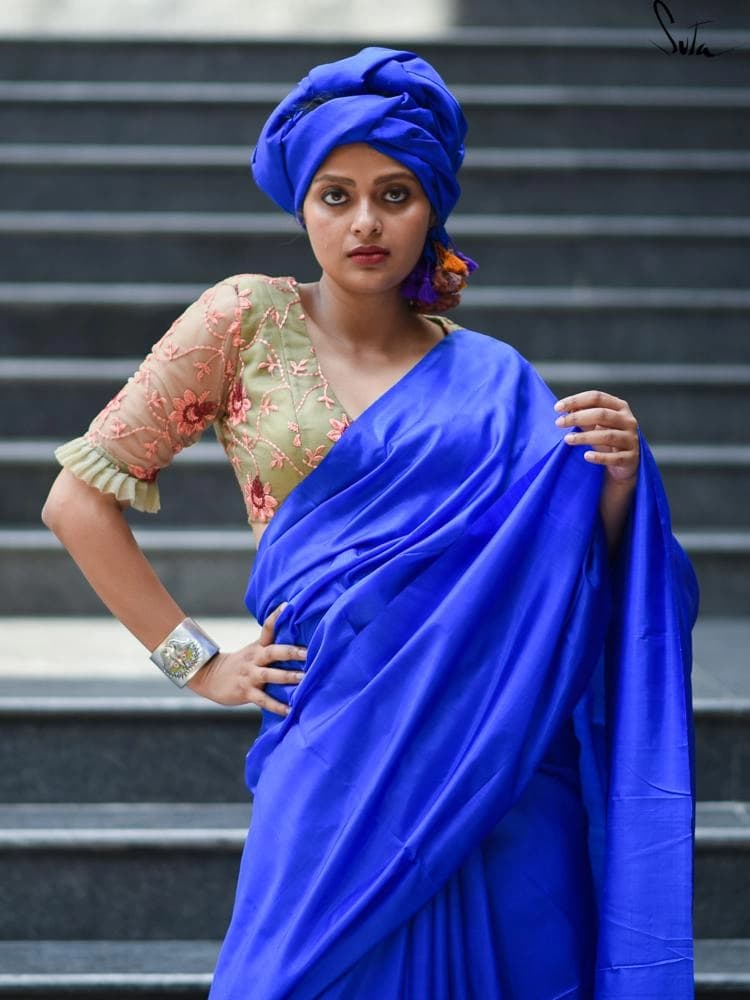 Women's Blue Festive Saree