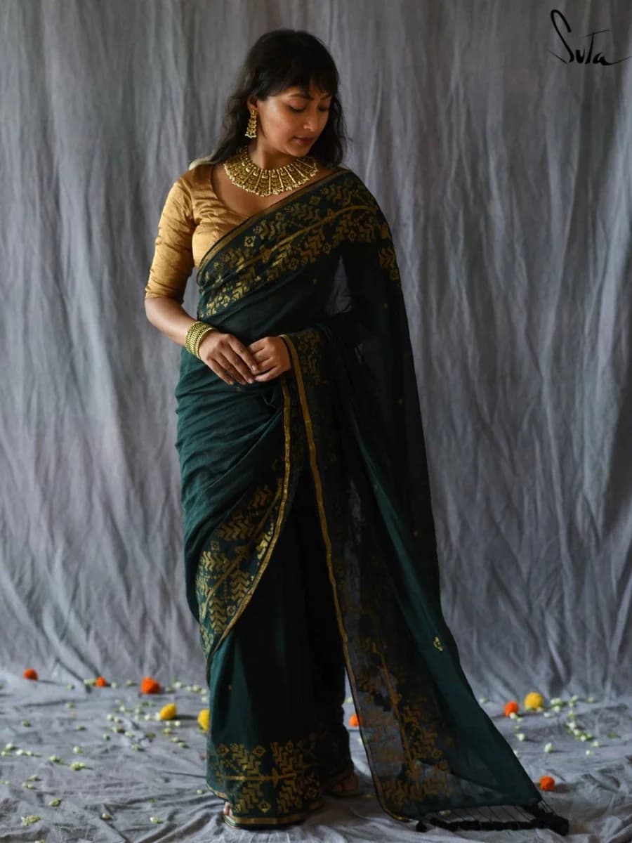 Women's Green Casual Saree