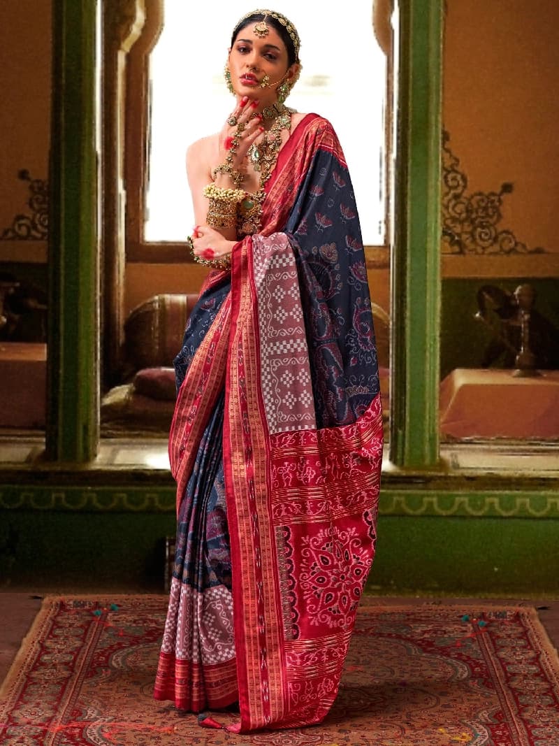 Women's Multicolor Party Regular Fit Saree