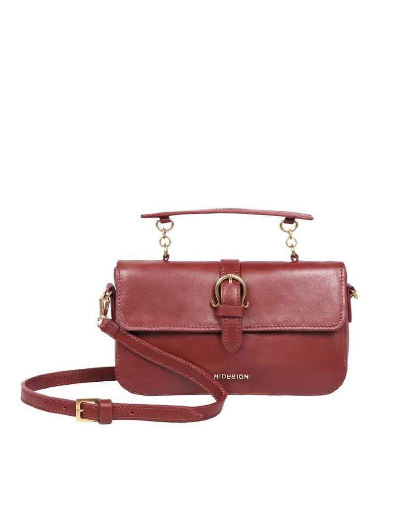 Women's Red Leather Sling Handbag