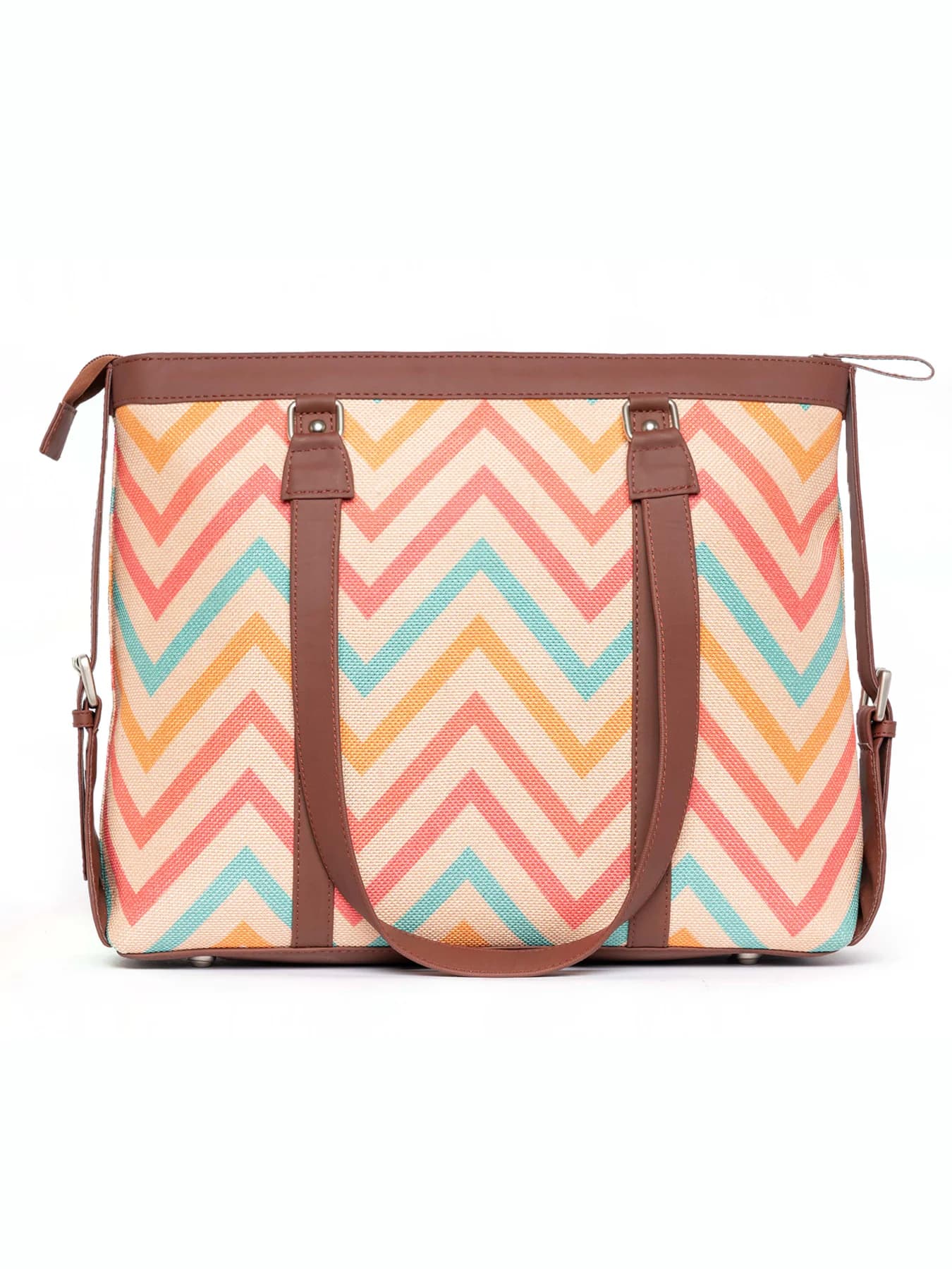 Women's Multicolor Vegan Leather Finish Shoulder Bag - 13.8L