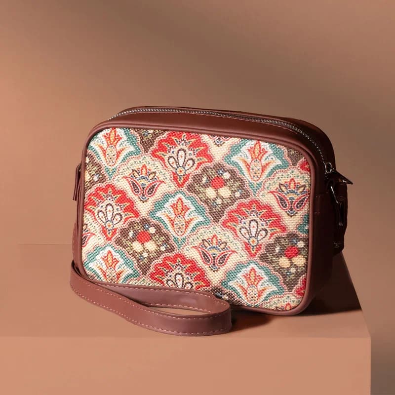 Women's Multicolor Vegan Leather Finish Sling Bag - 2.4L