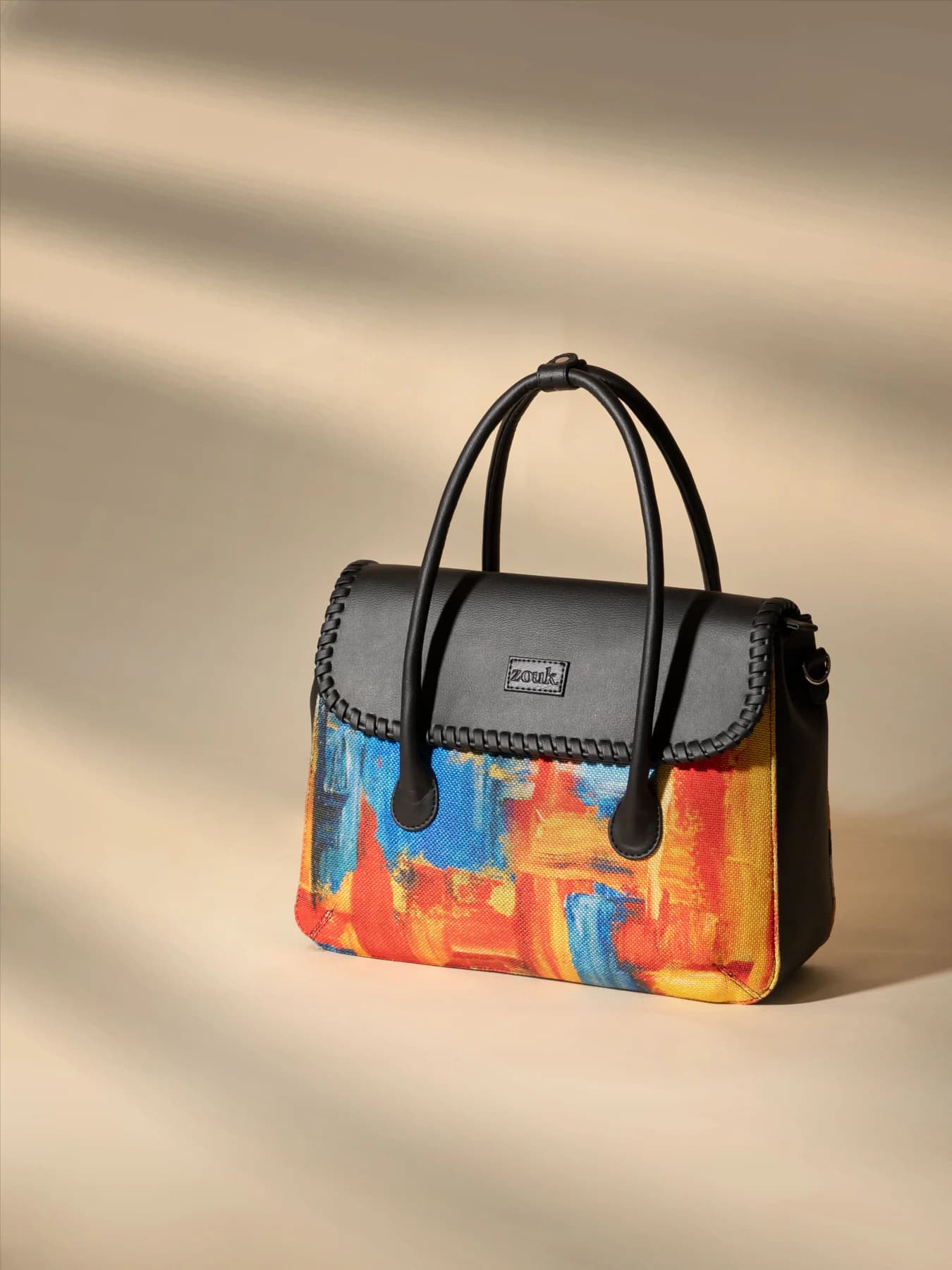 Women's Multicolor Vegan Leather Finish Sling Bag - 11L
