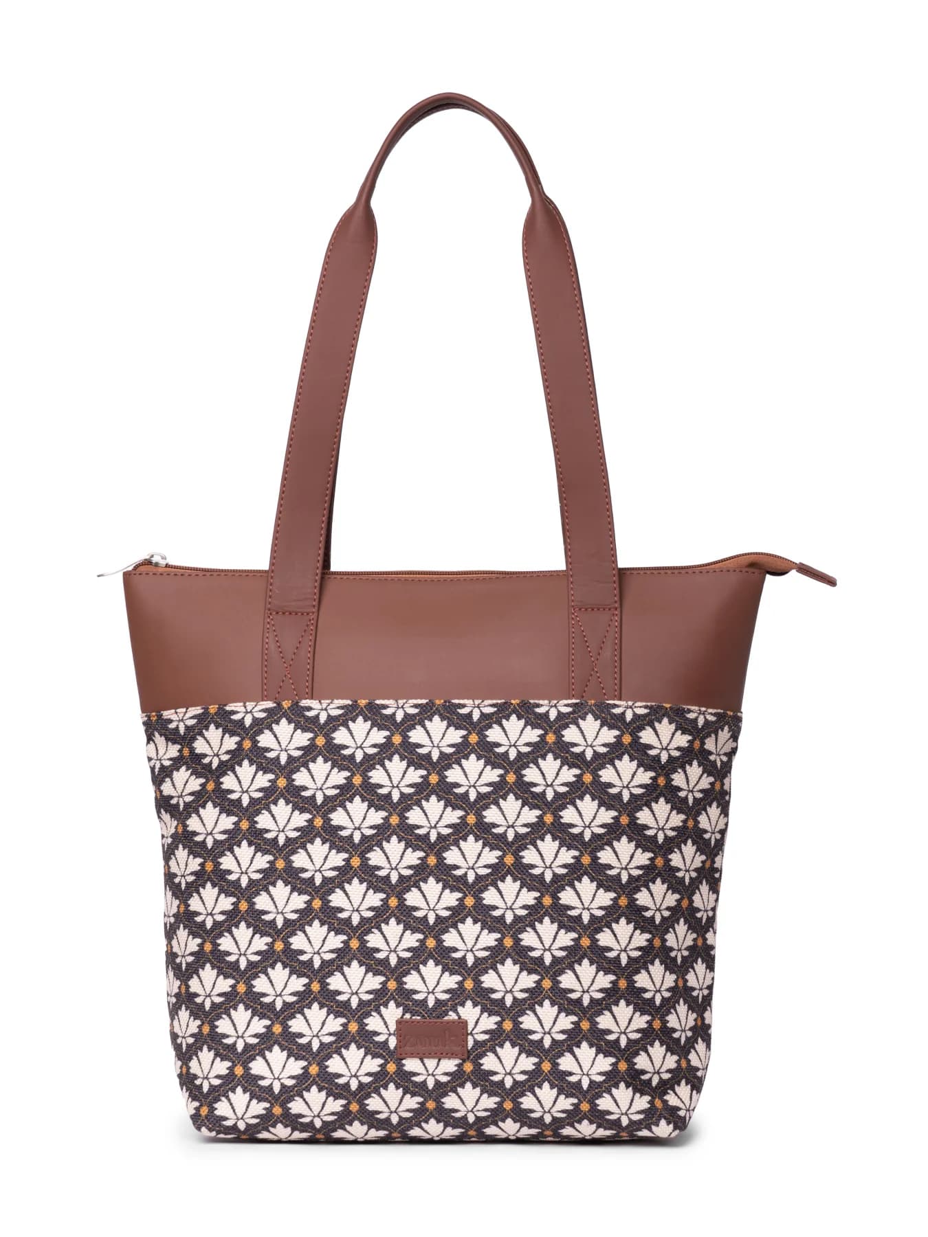 Women's Multicolor Vegan Leather Finish Tote Bag - 15.5L