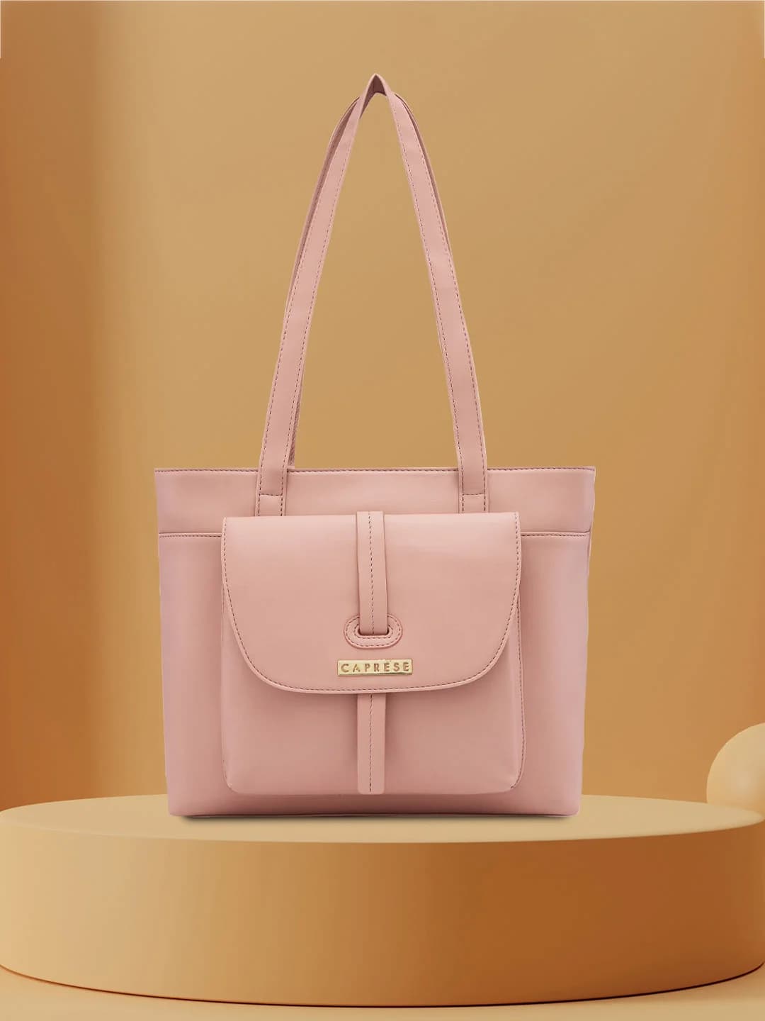Women's Blush Faux Leather Tote Bag 9L
