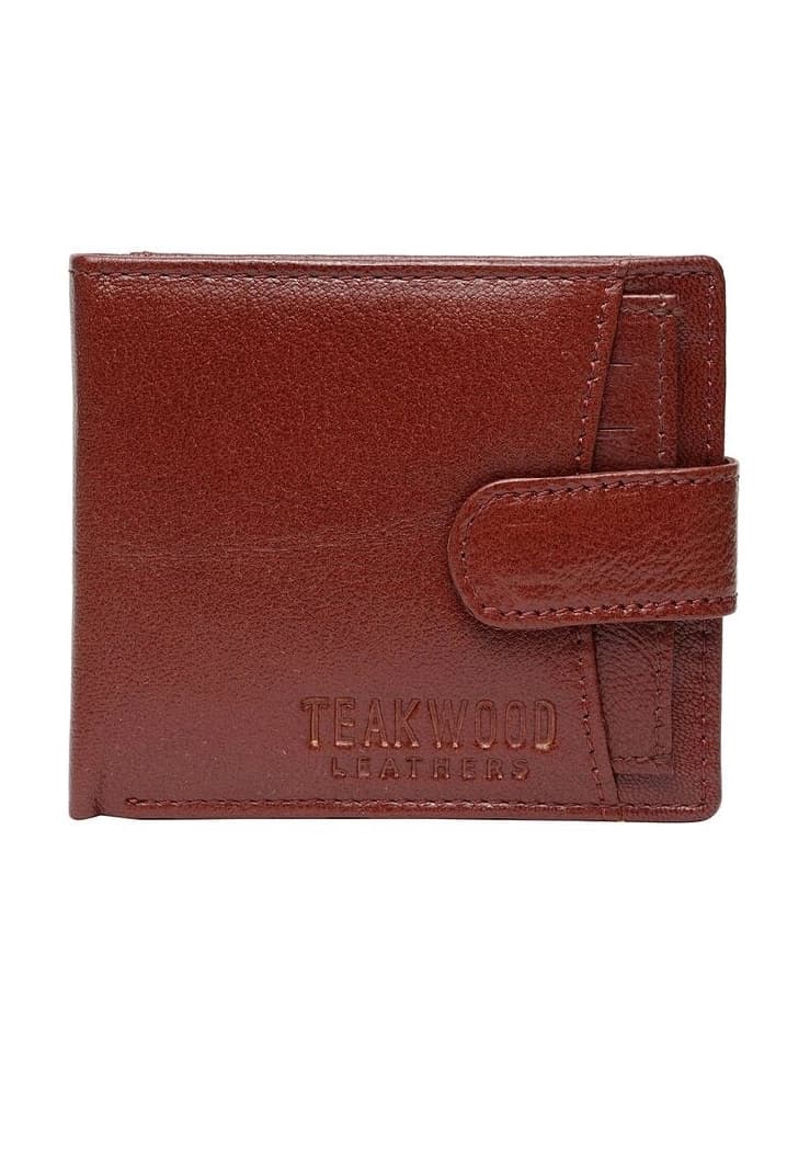 Men's Brown Casual Solid Leather Money Clip Wallet