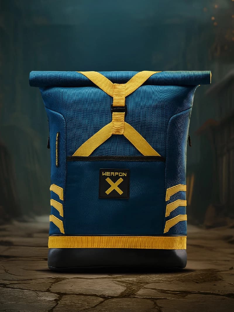 Unisex Blue Polyester Backpack 22.8L